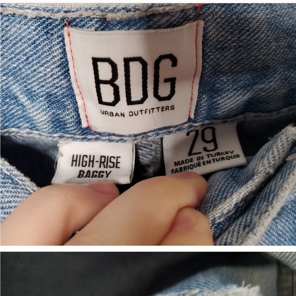 BDG Urban Outfitters High Rise Straight Baggy
Denim Jeans Cotton Blue Size 29 - Picture 4 of 5